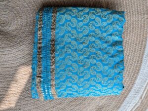 Turquoise Blue Paisley Embroidered Suit Set