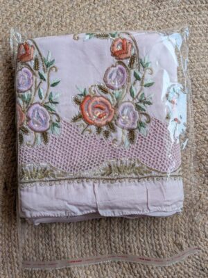 Blush Garden Floral Embroidered Blush Pink Unstitched Suit